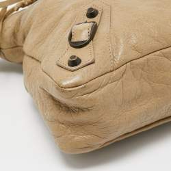 Pre Owned Balenciaga Beige Leather RH Classic Town Bag