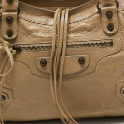 Pre Owned Balenciaga Beige Leather RH Classic Town Bag