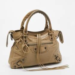 Pre Owned Balenciaga Beige Leather RH Classic Town Bag