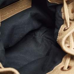 Balenciaga Khaki Beige Leather Mini RGH PomPon Bag