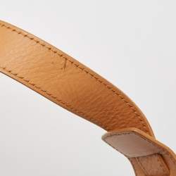 مملوكة مسبقًا Balenciaga Tan/Beige Leather and Python Mini Classic City Bag