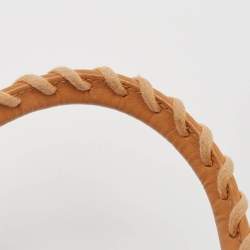 مملوكة مسبقًا Balenciaga Tan/Beige Leather and Python Mini Classic City Bag