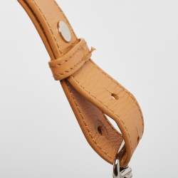 مملوكة مسبقًا Balenciaga Tan/Beige Leather and Python Mini Classic City Bag