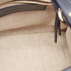 Pre Owned Balenciaga Navy Blue Leather Mini Padlock All Afternoon Tote