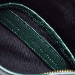 Pre Owned حقيبة يد توتس بالنسياغا سيتي جلد نقشة التمساح رصاصي حافة ميتاليك صغيرة 