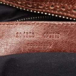 Pre Owned Balenciaga Dark Brown Leather Brogues Work Tote