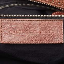 Pre Owned Balenciaga Dark Brown Leather Brogues Work Tote