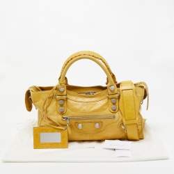Pre Owned Balenciaga Yellow Leather SGH Part Time Tote