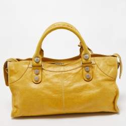 Pre Owned Balenciaga Yellow Leather SGH Part Time Tote