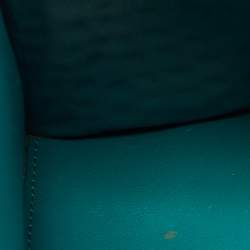 Pre Owned Balenciaga Green Croc Embossed Leather XS Hourglass Top Handle Bag