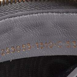 Pre Owned Balenciaga Grey Croc Embossed Leather Classic City Wallet