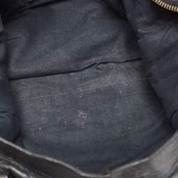 Pre Owned Balenciaga Black Lambskin Leather Giant 12 Gold Motorcycle City Bag