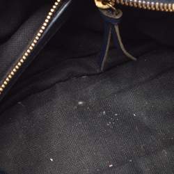 Pre Owned Balenciaga Dark Blue Leather Mini Classic City Tote