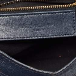 Pre Owned Balenciaga Dark Blue Leather Mini Classic City Tote