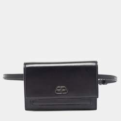 Balenciaga Black Leather XS Sharp Belt Bag