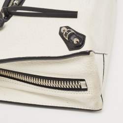 مملوكة مسبقًا Balenciaga White Leather Mini Papier A4 Tote Bag