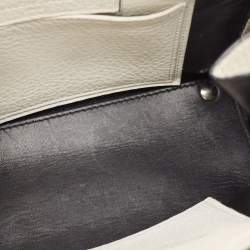 مملوكة مسبقًا Balenciaga White Leather Mini Papier A4 Tote Bag