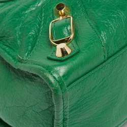 Pre Owned Balenciaga Green Leather Mini Classic City Bag