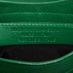 Pre Owned Balenciaga Green Leather Mini Classic City Bag
