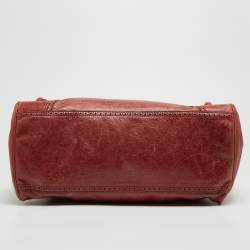 Pre Owned Balenciaga Rose-Bruyere Leather GSH Midday Bag