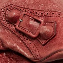 Pre Owned Balenciaga Rose-Bruyere Leather GSH Midday Bag
