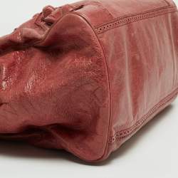 Pre Owned Balenciaga Rose-Bruyere Leather GSH Midday Bag