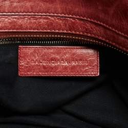 Pre Owned Balenciaga Rose-Bruyere Leather GSH Midday Bag