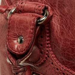 Pre Owned Balenciaga Rose-Bruyere Leather GSH Midday Bag