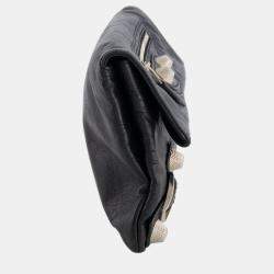 Pre Owned Balenciaga Black Leather City Pouch Bag with Silver Hardware