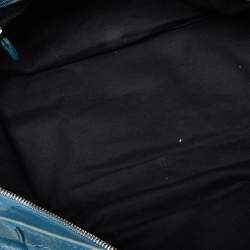Pre Owned Balenciaga Turquoise Leather RH Part Time Bag