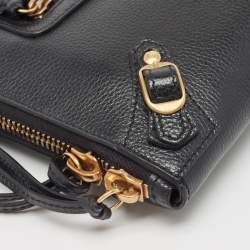 Pre Owned Balenciaga Black Leather Neo Classic Small Pouch