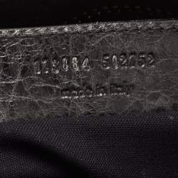 Pre Owned Balenciaga Black Leather GSH City Tote