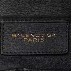 Pre Owned Balanciaga Black Leather Papier A5 Tote