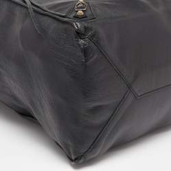 Pre Owned Balanciaga Black Leather Papier A5 Tote