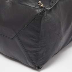Pre Owned Balanciaga Black Leather Papier A5 Tote
