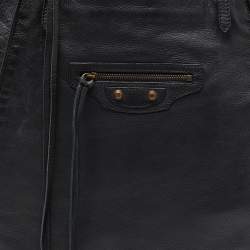 Pre Owned Balanciaga Black Leather Papier A5 Tote