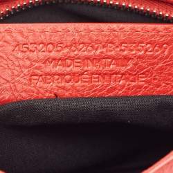 Pre Owned Balenciaga Red Leather Nano Classic City Bag