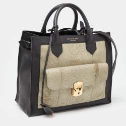 Pre Owned حقيبة يد توتس بالنسياغا أول أفترنون جلد وجلد ثعبان متعدد الألوان بقفل