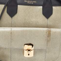 Pre Owned حقيبة يد توتس بالنسياغا أول أفترنون جلد وجلد ثعبان متعدد الألوان بقفل