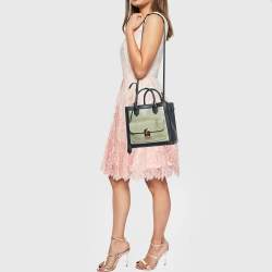 Pre Owned حقيبة يد توتس بالنسياغا أول أفترنون جلد وجلد ثعبان متعدد الألوان بقفل