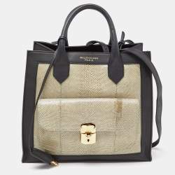 Pre Owned حقيبة يد توتس بالنسياغا أول أفترنون جلد وجلد ثعبان متعدد الألوان بقفل