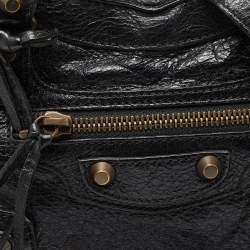 Pre Owned Balenciaga Black Leather Mini City Bag