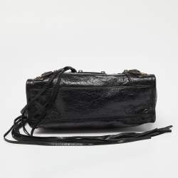 Pre Owned Balenciaga Black Leather Mini City Bag