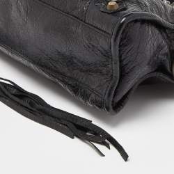 Pre Owned Balenciaga Black Leather Mini City Bag