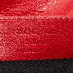 Balenciaga Coquelicot Leather Classic RH Envelope Clutch