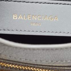 Pre Owned حقيبة بالنسياغا كلاسيك سيتي ايدغ ميتالك جلد كربون أسود صغيرة