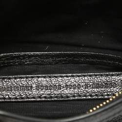 Pre Owned Balenciaga Black Leather Nano Metallic Edge City Tote