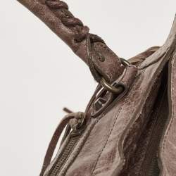 Pre Owned Balenciaga Dark Brown Leather Mid Afternoon Tote