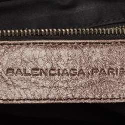 Pre Owned Balenciaga Dark Brown Leather Mid Afternoon Tote