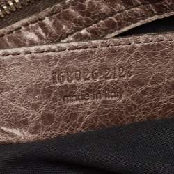 Pre Owned Balenciaga Dark Brown Leather Mid Afternoon Tote